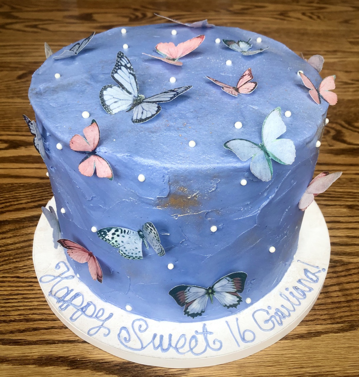Sweet 16 Butterfly Cake